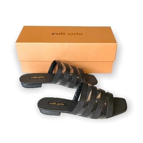 New‎ in Box, Cult Gaia Sarelle Flat Sandals, Black, Size 37EU - Picture 5 of 16